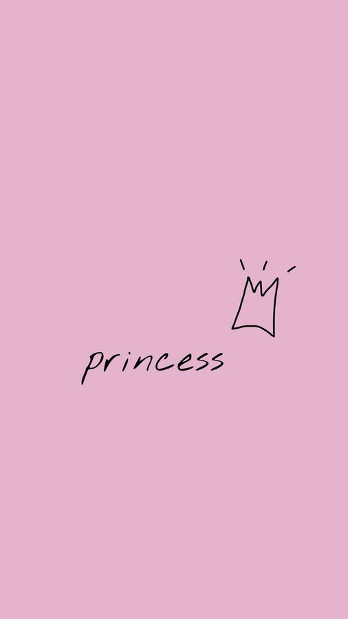 Download free Cute Pink Aesthetic Princess Crown Wallpaper 