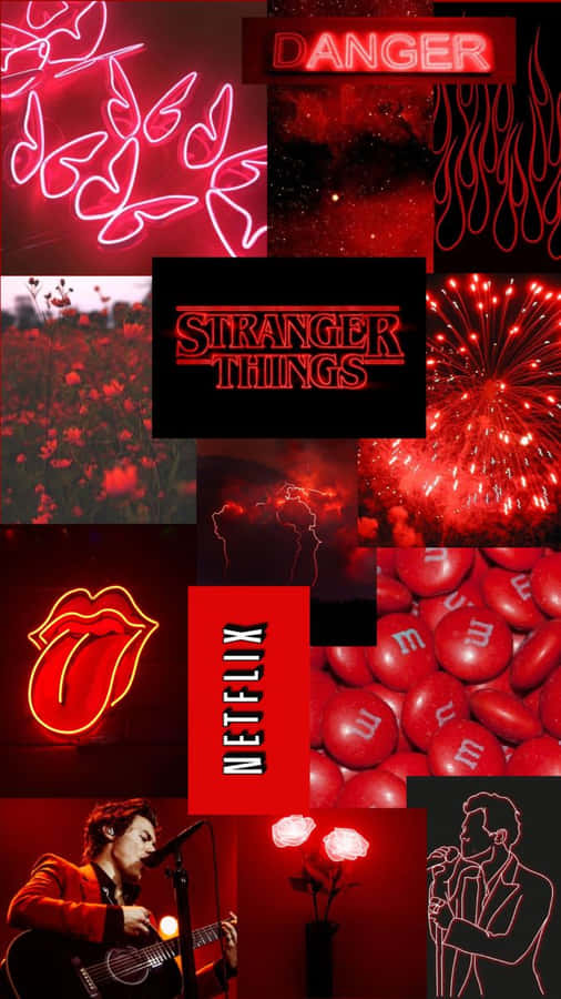 Cute Red Collage Iphone Wallpaper