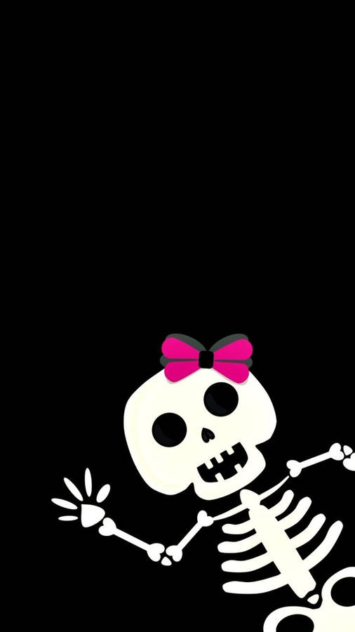 Cute Skeleton Iphone Girly Wallpaper