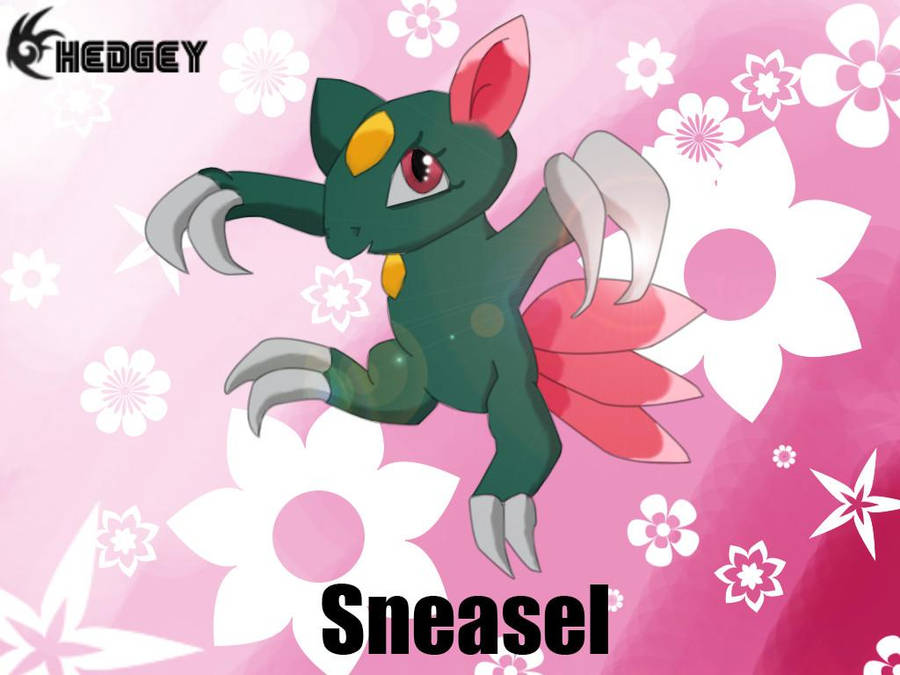 Download free Cute Sneasel With White Flowers Wallpaper - MrWallpaper.com