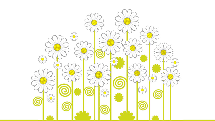 Daisy Laptop Art Wallpaper