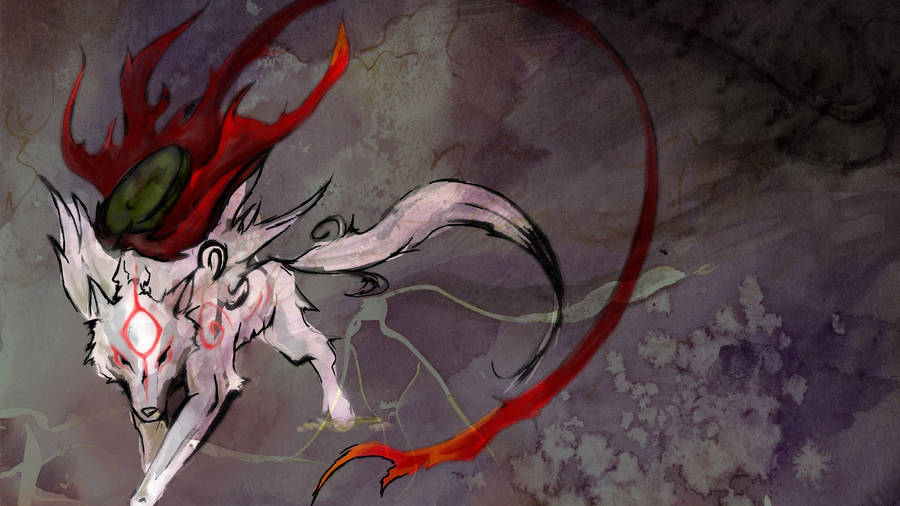 Amaterasu Fall Wolf Kami Wallpaper - Resolution:1600x1200 - ID:775137 -  wallha.com