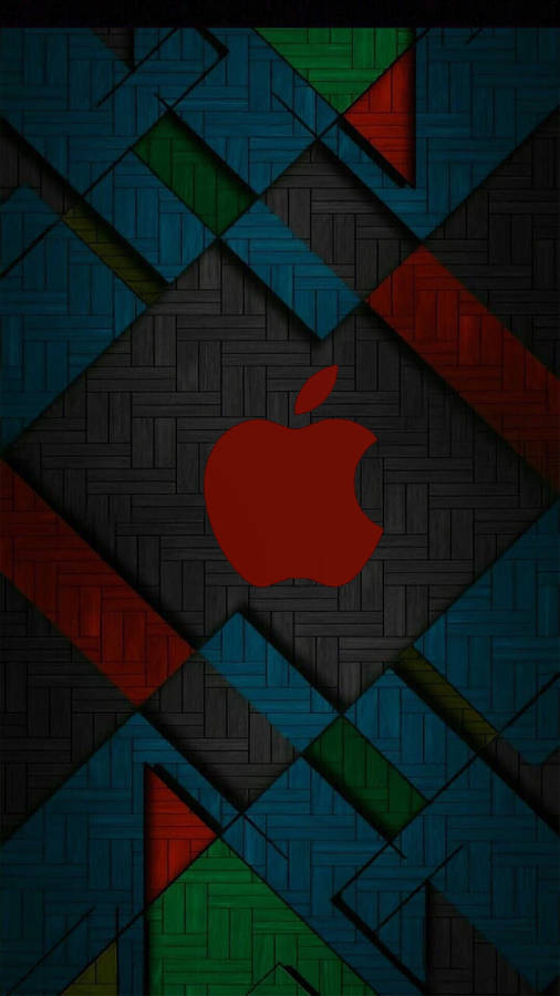 Dark Geometric Apple Logo wallpaper