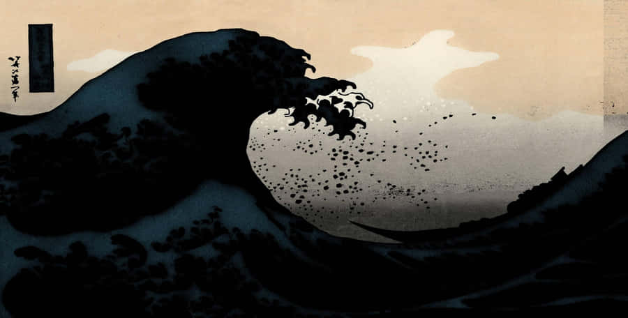 Dark The Great Wave Wallpaper