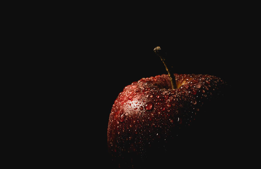 Dark Wet Apple wallpaper