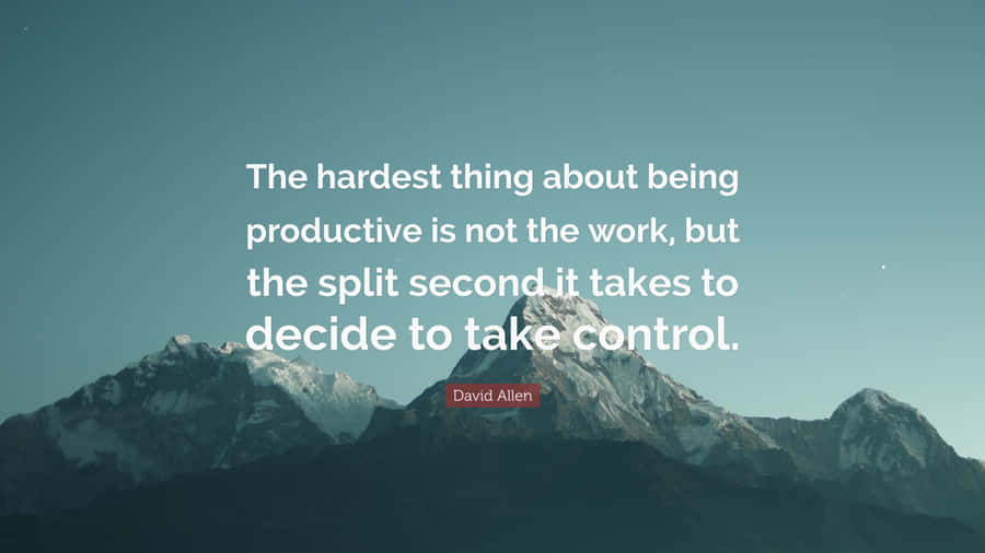 David Allen Productive Quote Wallpaper