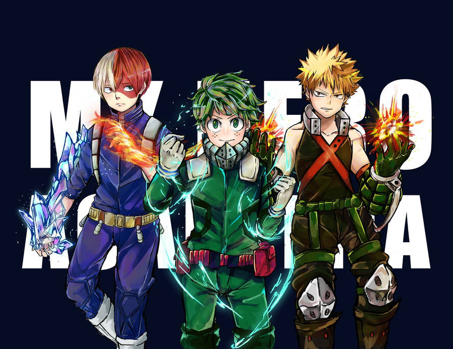 Deku X Todoroki X Bakugou Wallpaper