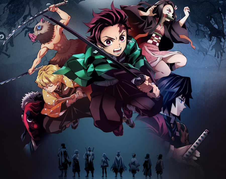 Demon Slayer Anime All Characters Hd Wallpaper