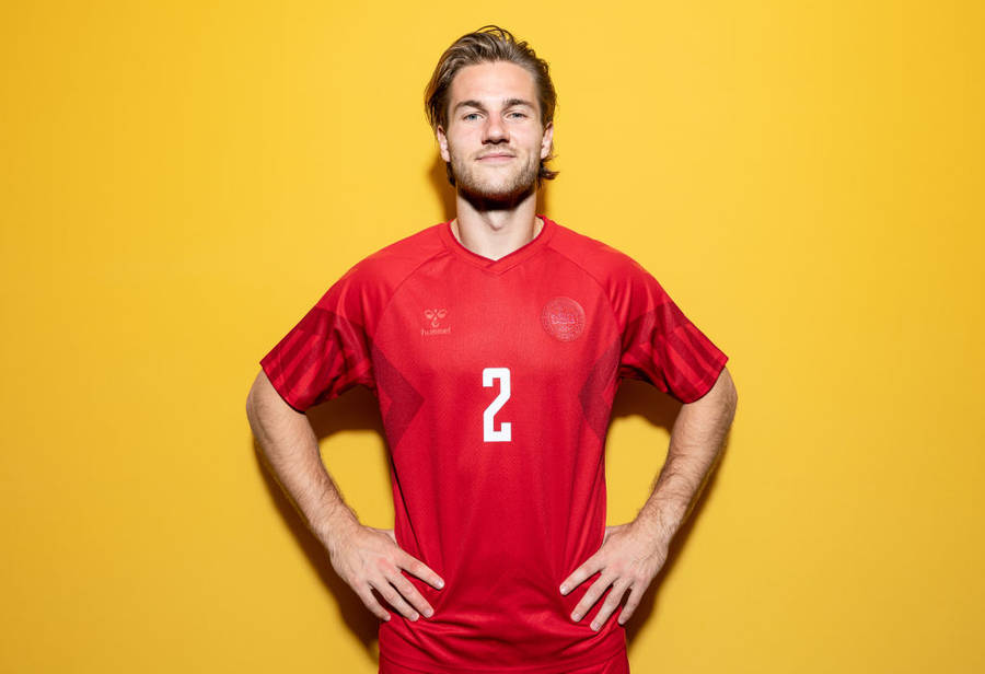 Denmark National Football Team Joachim Andersen Photoshoot Wallpaper