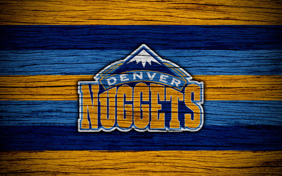 Download free Denver Nuggets Emblem On Wood Wallpaper - MrWallpaper.com