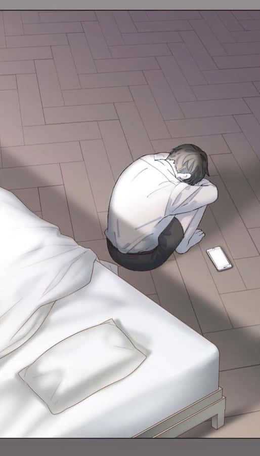 Depressed Anime Boy Looking For Hope Wallpaper
