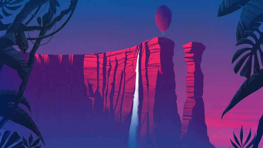 Digital Artwork Of Carl's House In Up Movie Wallpaper