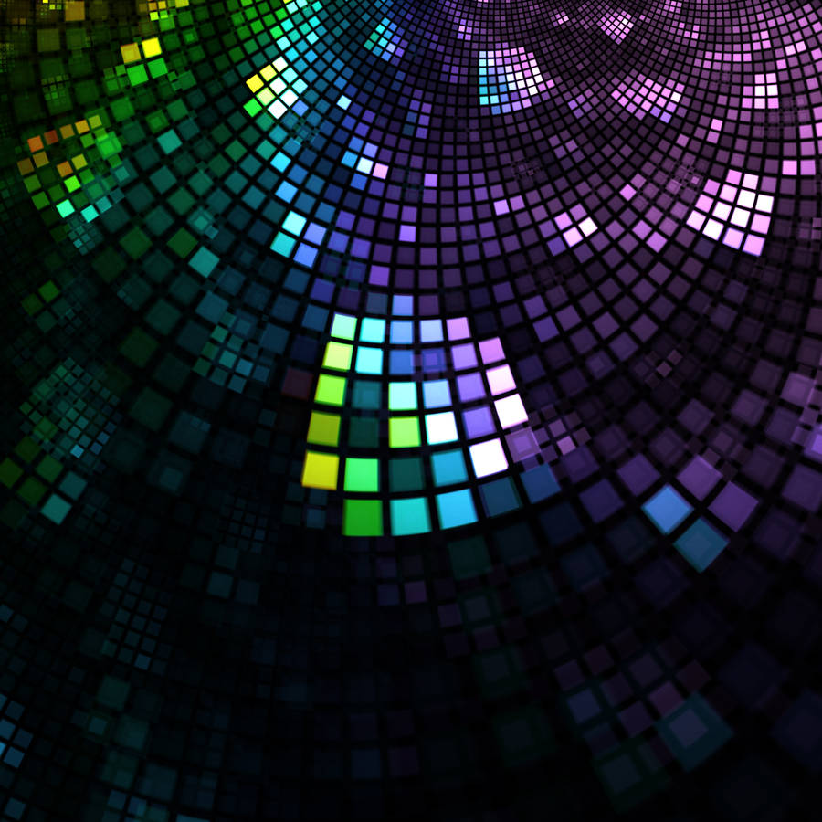 Disco Pixel Squares Wallpaper