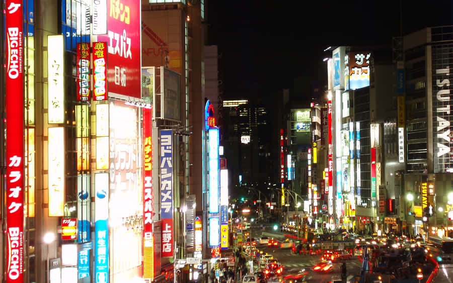 Discover The Enchantment Of Japanese Neon Lights Wallpaper