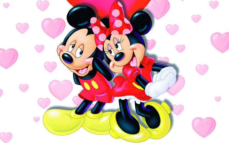 Disney Mickey and Minnie love wallpaper