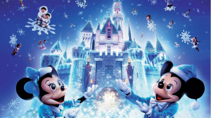 Disney snow castle wallpaper