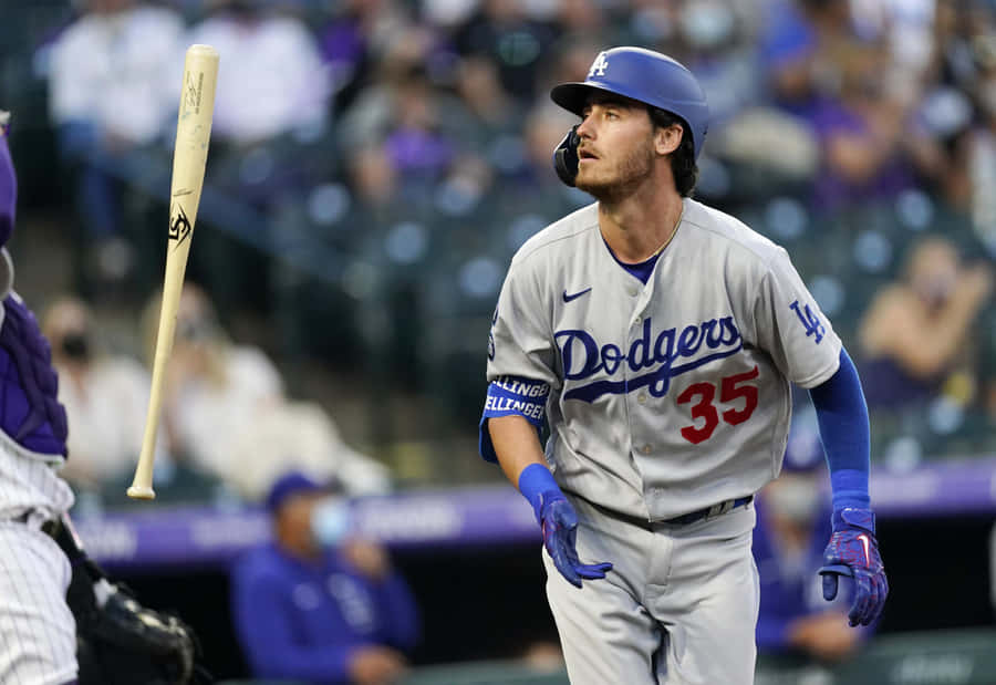 Dodgers Player Bat Flip Wallpaper