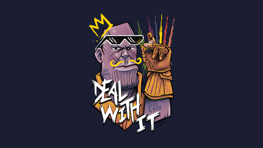 Dominate The Galaxy With Thanos 4k Digital Wallpaper