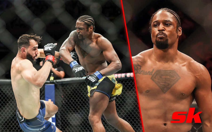 Dominick Reyes Preparing For Combat In The Ufc Octagon Wallpaper