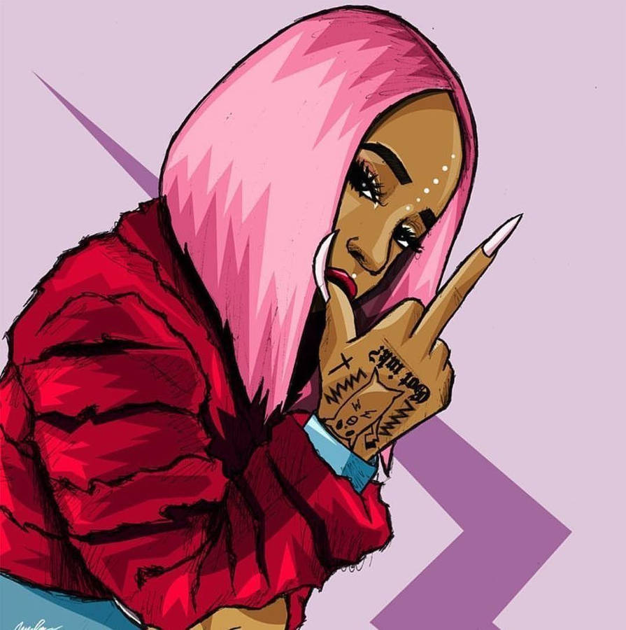 Download free Dope Cartoon Pink Hair Wallpaper - MrWallpaper.com