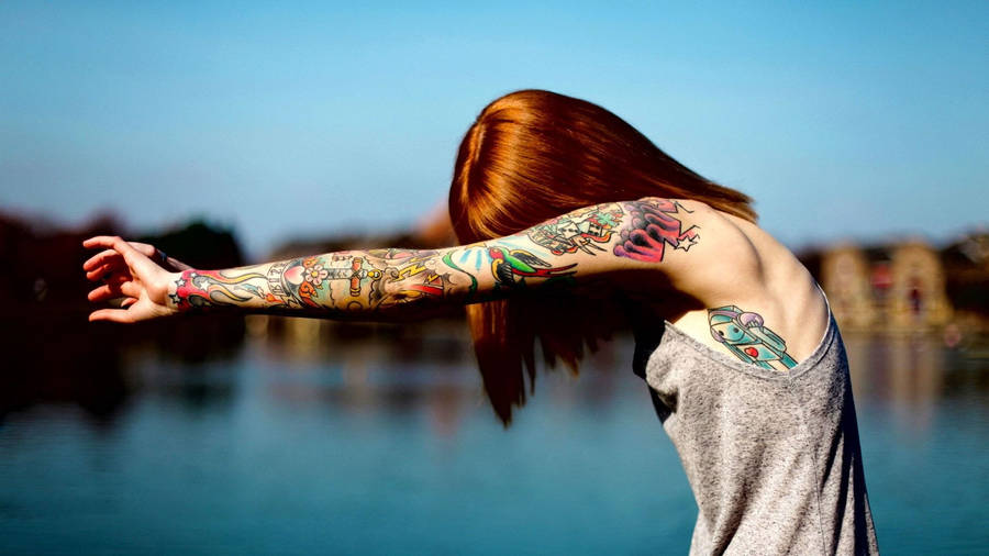 Beautiful Girl Tattooed Back, tattoo girl HD phone wallpaper | Pxfuel