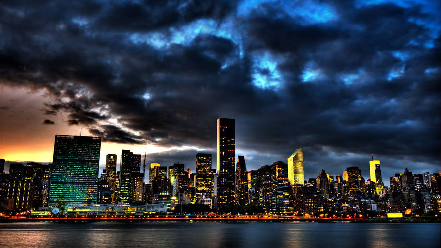 Dusk Cityscape Photography Wallpaper