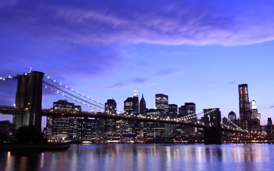 Dynamic Desktop Scene Featuring An Urban City Wallpaper
