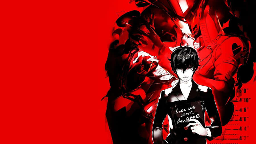 “dynamic Red Anime Aesthetic” Wallpaper