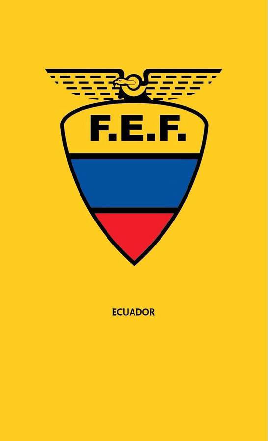 Ecuador National Football Team F.e.f. Logo Yellow Wallpaper