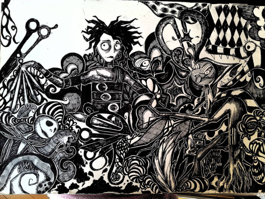 Download free Edward Scissorhands Creepy Art Wallpaper - MrWallpaper.com