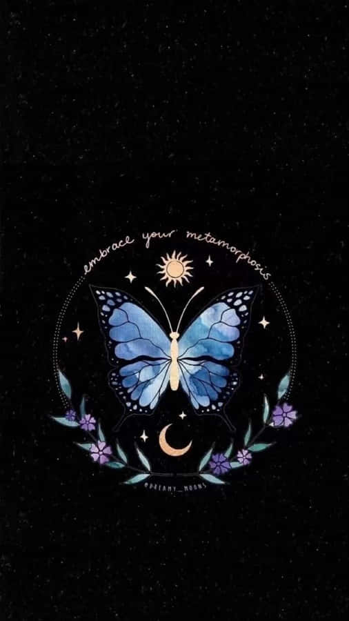 Embrace Your Metamorphosis Butterfly Art Wallpaper