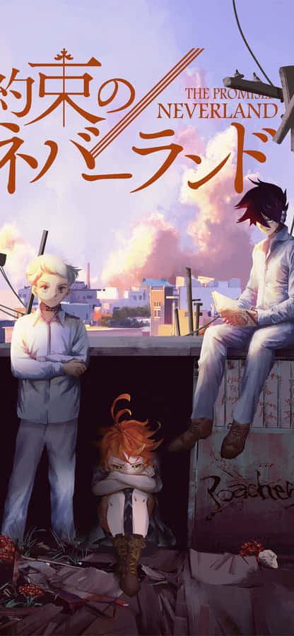 Emma, Ray, And Norman Of The Promised Neverland. Wallpaper