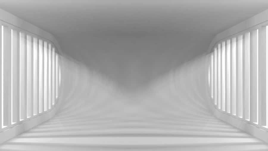 Empty Room With Barred Windows Wallpaper