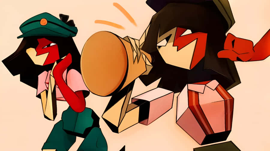 Ena Characters In Action Wallpaper