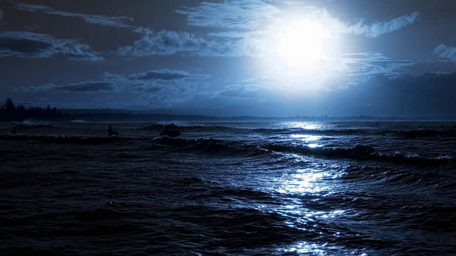 Enjoy A Peaceful Tranquility Of A Beautiful Ocean View. Wallpaper