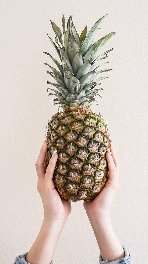 Enjoy The Sweetness Of This Cute Pineapple Phone. Wallpaper