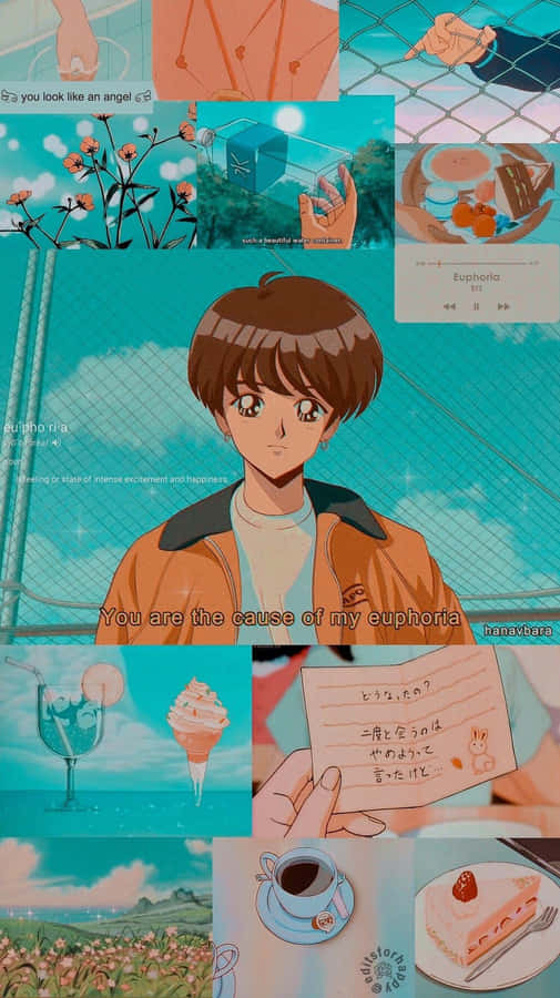 Enjoy The Vibrant Collage Of Your Favorite Anime Characters Wallpaper