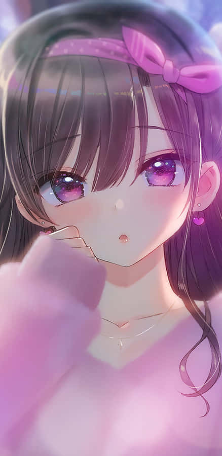 Enjoy Your Favorite Anime Characters With This Magical Pink Aesthetic Phone! Wallpaper