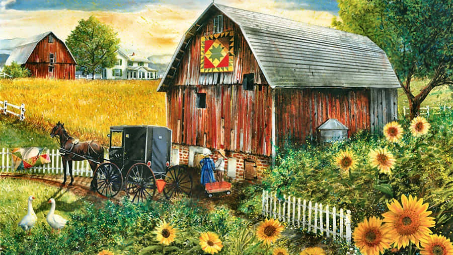 Enjoying The Beauty Of The Countryside Wallpaper