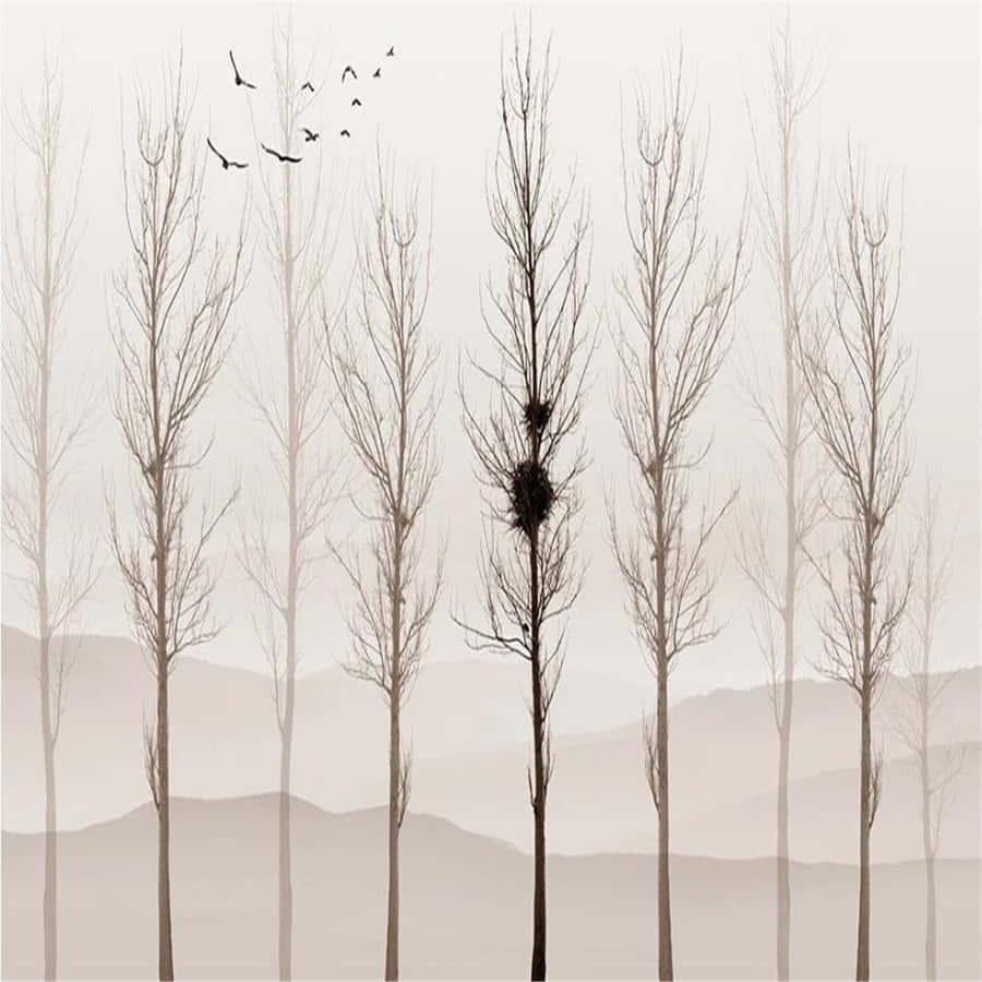 Enjoying The Peaceful Beauty Of Simple Winter Wallpaper