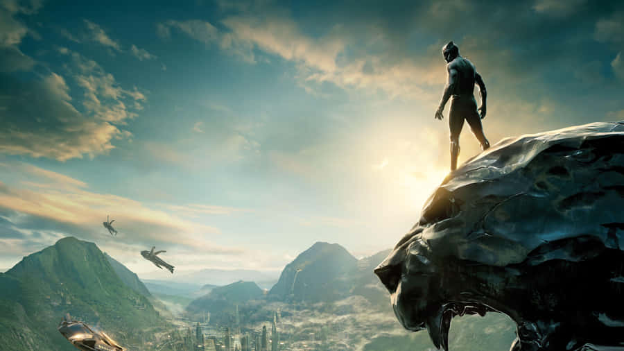 Enter The Mystical Landscape Of The Black Panther Wallpaper