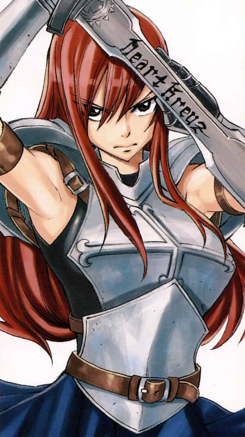 Erza Scarlet Ready For Battle Wallpaper