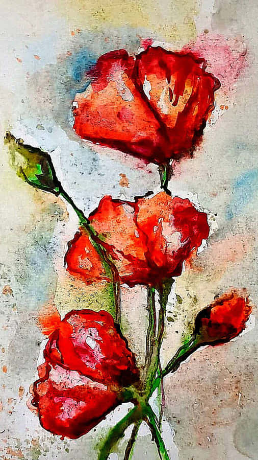 Every Tap Of Your Paintbrush Creates A Vibrant Work Of Art On Your Iphone. Wallpaper
