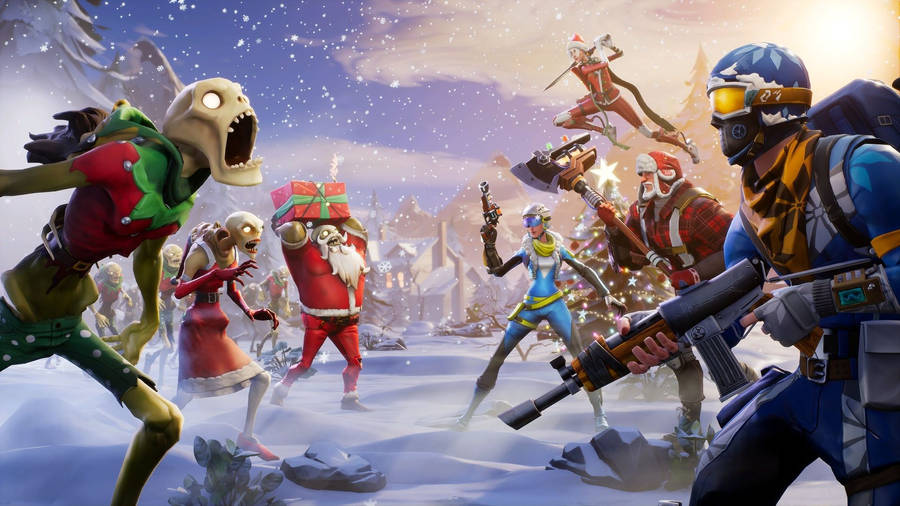 Experience The Battle Of A Lifetime In Fortnite Wallpaper