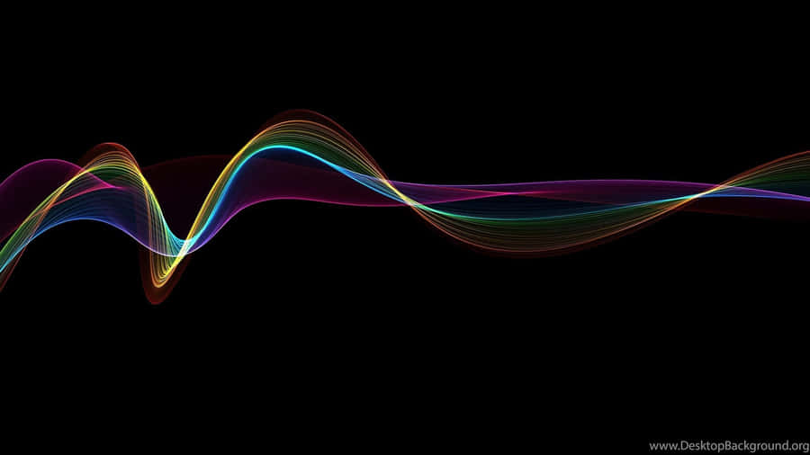 Experience The Magical Black Rainbow Wallpaper