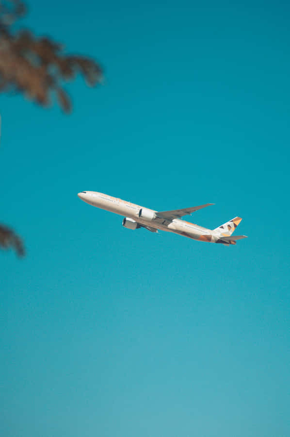 Experience The Rush Of A Cool Plane Flying Through The Clouds Wallpaper