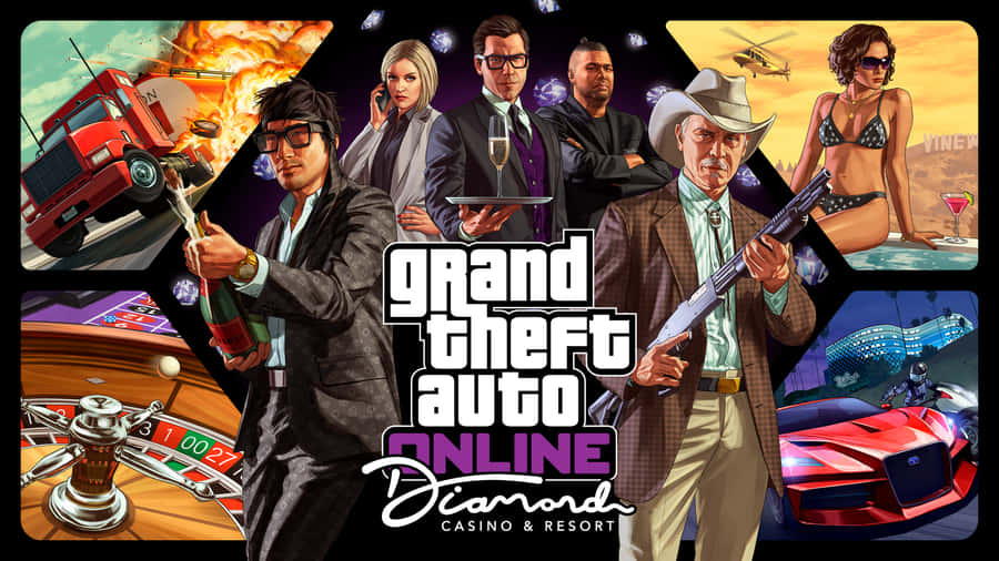 Explore The City Of Los Santos In Grand Theft Auto V Wallpaper