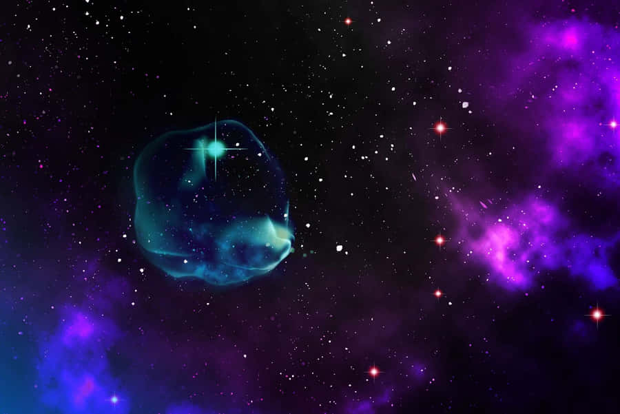 Explore The Depths Of A Vibrant Glitter Galaxy Wallpaper