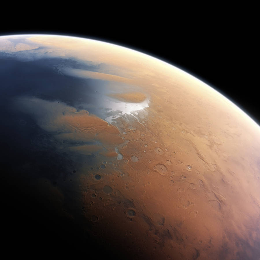 Explore The Universe From The Palm Of Your Hand With The Mars Iphone Wallpaper