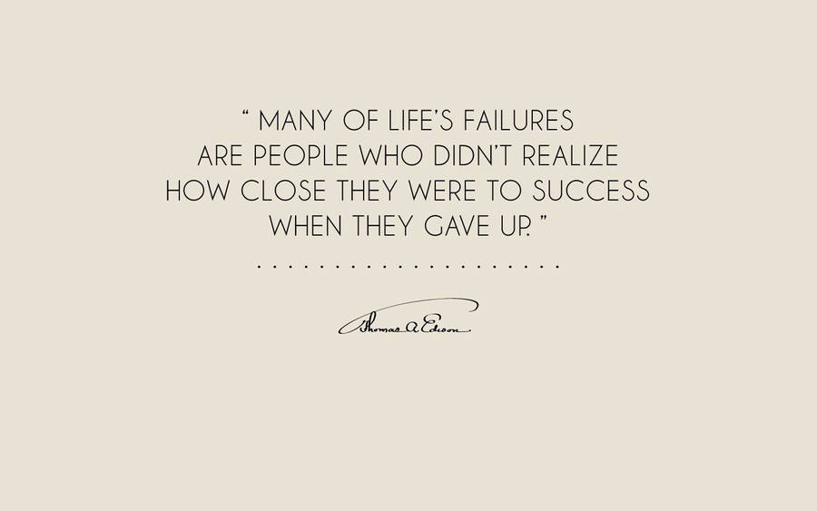 “failures Are Stepping Stones On The Path To Success.” Wallpaper